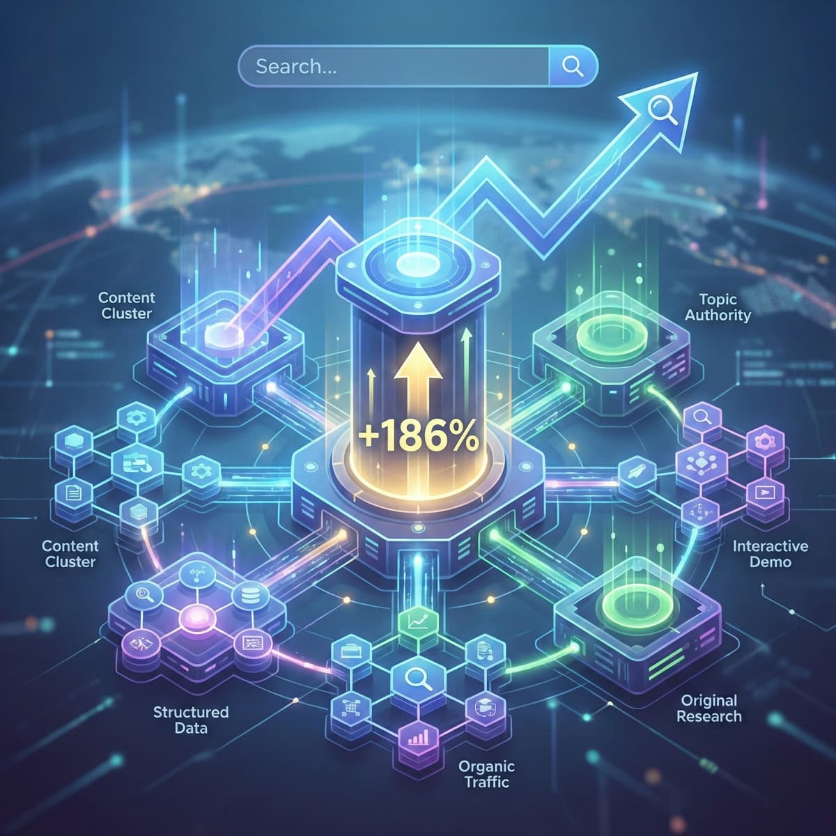 Authority Architecture for SaaS: How Content Strategy Drives 186% More Organic Traffic