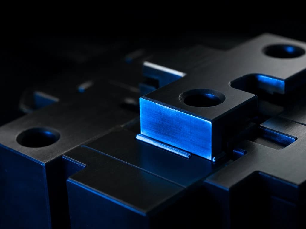 Machined blocks fitting together